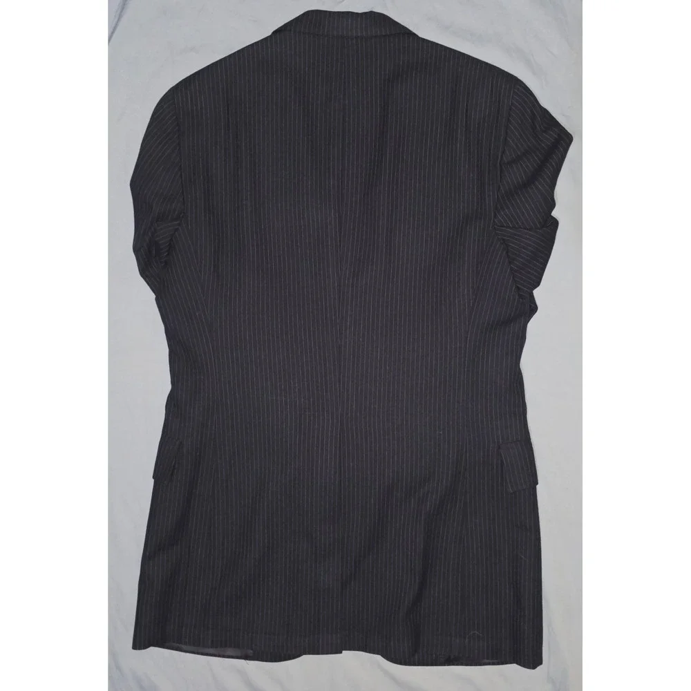 Brooks Brothers Brooksgate Charcoal Pinstripe Wool 3 Button Jacket Suit 41XL